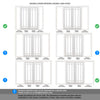 WhiteRoom Divider - Manhattan Bevelled Clear Glass Primed Door Pair with Full Glass Sides