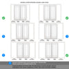 ThruEasi White Room Divider - Manhattan Bevelled Clear Glass Primed Door Pair with Full Glass Sides