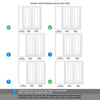 WhiteRoom Divider - Manhattan Bevelled Clear Glass Primed Door Pair with Full Glass Side