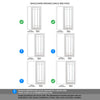 ThruEasi White Room Divider - Manhattan Bevelled Clear Glass Primed Door with Full Glass Side