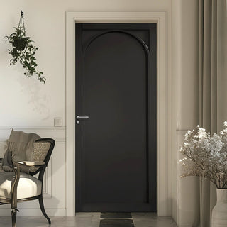 Image: Melrose Panel Black Internal Door - Prefinished