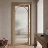 Melrose Blonde Oak Internal Door - Reeded  Glass - Prefinished