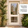 Meranti Wooden 2XGG Exterior Door - Clear Toughened Double Glazing