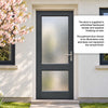 Meranti Wooden 2XGG Exterior Door - Stippolyte Toughened Double Glazing