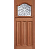 Classic Meranti Wooden Estate Crown Front Door - Double Glazing