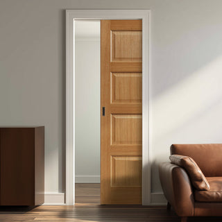Image: Mersey Oak Single Evokit Pocket Door