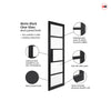 JB Kind Industrial Metro Black Internal Door Pair - Clear Glass - Prefinished