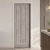 Laminate Mexicano Light Grey Single Evokit Pocket Door - Prefinished