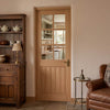 Mexicano Oak 6 Pane Internal Door - Bevelled Clear Glass
