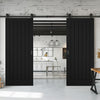 Top Mounted Black Sliding Track & Double Door - Mexicano Black Internal Door - Vertical Lining - Prefinished
