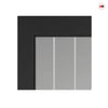 JB Kind Cottage Black Internal Door with Clear Etched Glass - Black Matt Finish - Prefinished
