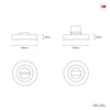 Bari Door Lever Bathroom Handle Pack - 3 Square Hinges - Satin Finish