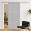 Single Sliding Door & Premium Wall Track - Eco-Urban® Milan 6 Panel Door DD6422 - 6 Colour Options