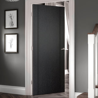 Image: Monaco Black Fire Internal Door - Laminated - 1/2 Hour Fire Rated