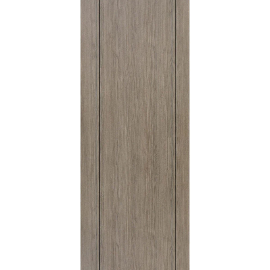 Monaco Flush Light Grey Internal Door with Contrasting Lines - Laminated