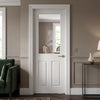 Moulded 2 Panel/1 Pane - Clear Glass - White Primed