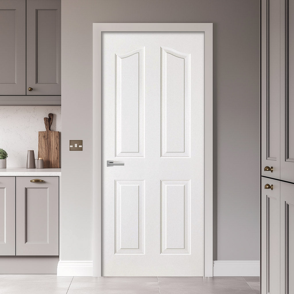 Moulded Mayfair 4 Panel White Primed Internal Door – Direct Doors