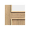 Murcia Oak Panel Internal Door Pair - Clear Glass - Prefinished