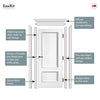 EasiKit Internal Door and Frame Kit - Murcia White Primed Panel Internal Door