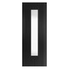 J B Kind Laminates Aria Black Glazed Internal Internal Door Pair - Clear Glass - Prefinished