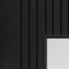 J B Kind Laminates Aria Black Glazed Internal Internal Door Pair - Clear Glass - Prefinished