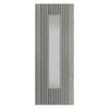 J B Kind Laminates Aria Grey Glazed Internal Internal Door Pair - Clear Glass - Prefinished
