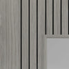 J B Kind Laminates Aria Grey Glazed Internal Internal Door Pair - Clear Glass - Prefinished