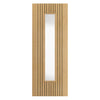 J B Kind Laminates Aria Oak Coloured Glazed Internal Door - Clear Glass - Prefinished