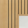 J B Kind Laminates Aria Oak Coloured Glazed Internal Internal Door Pair - Clear Glass - Prefinished