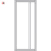 Milano Solid Wood Internal Door Pair UK Made DD0101F Frosted Glass - Mist Grey Premium Primed - Urban Lite® Bespoke Sizes