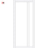 Milano Solid Wood Internal Door UK Made  DD0101C Clear Glass - Cloud White Premium Primed - Urban Lite® Bespoke Sizes