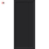 Milano Panel Solid Wood Internal Door UK Made  DD0101P - Shadow Black Premium Primed - Urban Lite® Bespoke Sizes