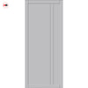 Milano Panel Solid Wood Internal Door UK Made  DD0101P - Mist Grey Premium Primed - Urban Lite® Bespoke Sizes