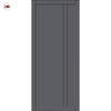 Milano Panel Solid Wood Internal Door Pair UK Made DD0101P - Stormy Grey Premium Primed - Urban Lite® Bespoke Sizes