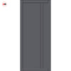 Milano Panel Solid Wood Internal Door UK Made  DD0101P - Stormy Grey Premium Primed - Urban Lite® Bespoke Sizes