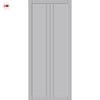 Galeria Panel Solid Wood Internal Door UK Made  DD0102P - Mist Grey Premium Primed - Urban Lite® Bespoke Sizes