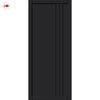 Bella Panel Solid Wood Internal Door Pair UK Made DD0103P - Shadow Black Premium Primed - Urban Lite® Bespoke Sizes