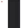 Bella Panel Solid Wood Internal Door UK Made  DD0103P - Shadow Black Premium Primed - Urban Lite® Bespoke Sizes