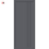 Bella Panel Solid Wood Internal Door UK Made  DD0103P - Stormy Grey Premium Primed - Urban Lite® Bespoke Sizes