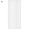 Bella Panel Solid Wood Internal Door Pair UK Made DD0103P - Cloud White Premium Primed - Urban Lite® Bespoke Sizes