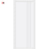 Bella Panel Solid Wood Internal Door UK Made  DD0103P - Cloud White Premium Primed - Urban Lite® Bespoke Sizes