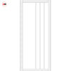 Tula Solid Wood Internal Door Pair UK Made DD0104F Frosted Glass - Cloud White Premium Primed - Urban Lite® Bespoke Sizes