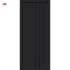 Tula Panel Solid Wood Internal Door Pair UK Made DD0104P - Shadow Black Premium Primed - Urban Lite® Bespoke Sizes