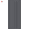 Tula Panel Solid Wood Internal Door UK Made  DD0104P - Stormy Grey Premium Primed - Urban Lite® Bespoke Sizes