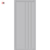Tula Panel Solid Wood Internal Door UK Made  DD0104P - Mist Grey Premium Primed - Urban Lite® Bespoke Sizes