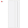 Tula Panel Solid Wood Internal Door UK Made  DD0104P - Cloud White Premium Primed - Urban Lite® Bespoke Sizes