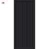 Simona Panel Solid Wood Internal Door UK Made  DD0105P - Shadow Black Premium Primed - Urban Lite® Bespoke Sizes