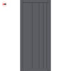 Simona Panel Solid Wood Internal Door UK Made  DD0105P - Stormy Grey Premium Primed - Urban Lite® Bespoke Sizes