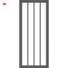 Adiba Solid Wood Internal Door UK Made  DD0106F Frosted Glass - Stormy Grey Premium Primed - Urban Lite® Bespoke Sizes