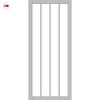 Adiba Solid Wood Internal Door Pair UK Made DD0106F Frosted Glass - Mist Grey Premium Primed - Urban Lite® Bespoke Sizes